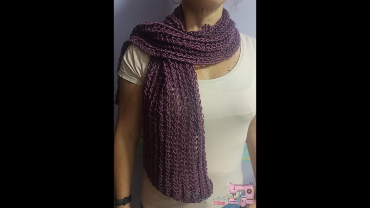 Sciarpa ai ferri soffice e leggera 🧣 Maglia facile 🧶knitted scarf -  YouTube