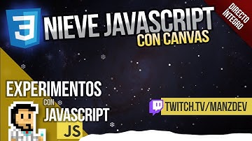 Nieve con Javascript y Canvas (Escena nevando con nieve acumulada)
