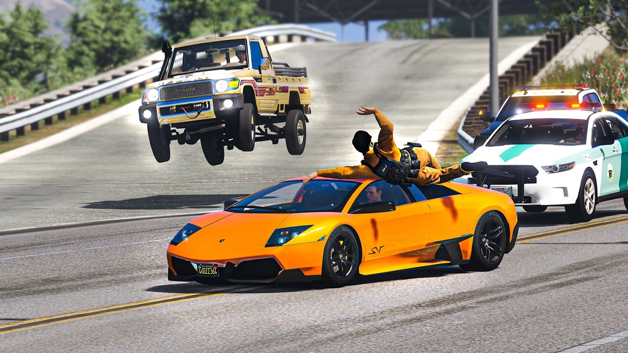 فزعه راعي الشاص الفقير لي الشرطه بعد فشلهم في امساك راعي اللمبرجيني الغني : قرند GTA 5