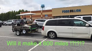 Can a dodge caravan pull a small trailer?  Watch and let’s find out.