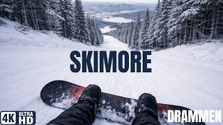 Silent Ski Ride in Norway 🇳🇴 | Skiing at Skimore Drammen | 4K
