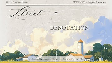 What is Denotation? | Literary Terms & Concept Explained in 5 Mins | UGC NET English #denotation