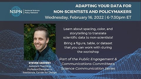 Data Visualization Workshop with Steven Geofrey | National Science Policy Network - NSPN