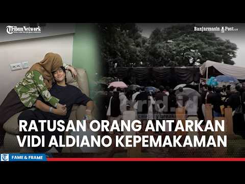 Momen Ratusan Orang Antarkan Vidi Aldiano ke Peristirahan Terakhir Diringi Guyuran Hujan