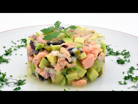 Tartar de salmón y Aguacate - Como Hacer TARTAR Receta 🤔🤔