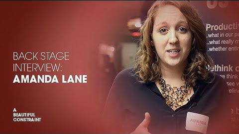 A Beautiful Constraint Meets: Amanda Lane