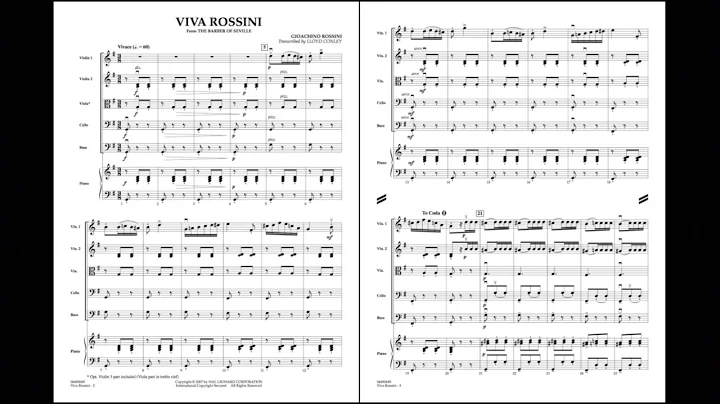 Viva Rossini (from The Barber of Seville) arranged...
