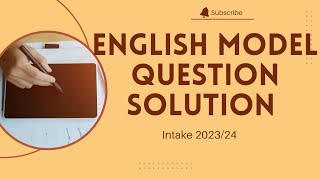 Full Solution of English Model Questions intake 2023/24 for British Army Selection @goanil9968