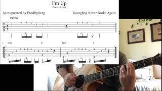 YoungBoy Never Broke Again - I'm Up (Guitar Loop with Tab)