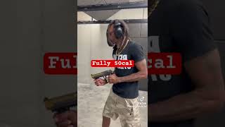 Black Rambo Shoots 50 Cal Fully Auto