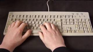 ASMR - Typing Sounds On Old Keyboard - 30 Minutes!
