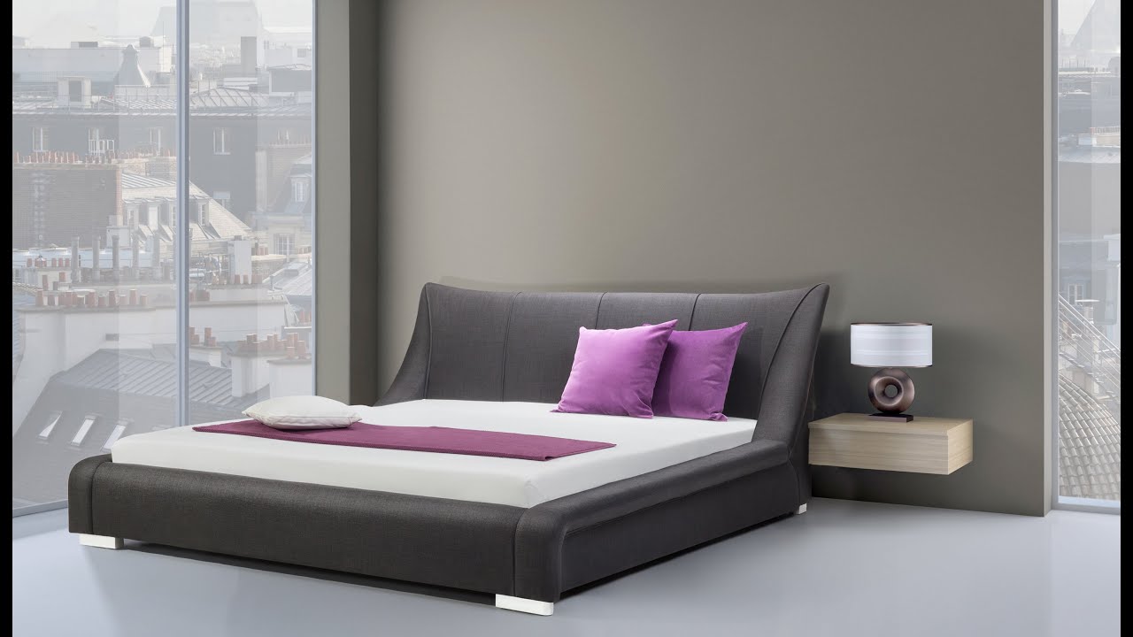 Beliani Lit à eau NANTES noir-anthracite - Fr