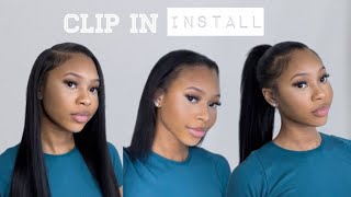 HOW TO: Quick Versatile Clip In Tutorial ft. CurlsQueen