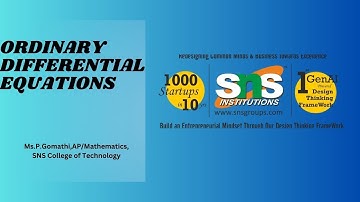 Case study on Differential equations| Complex Analysis and Laplace Transforms | SNS Institutions