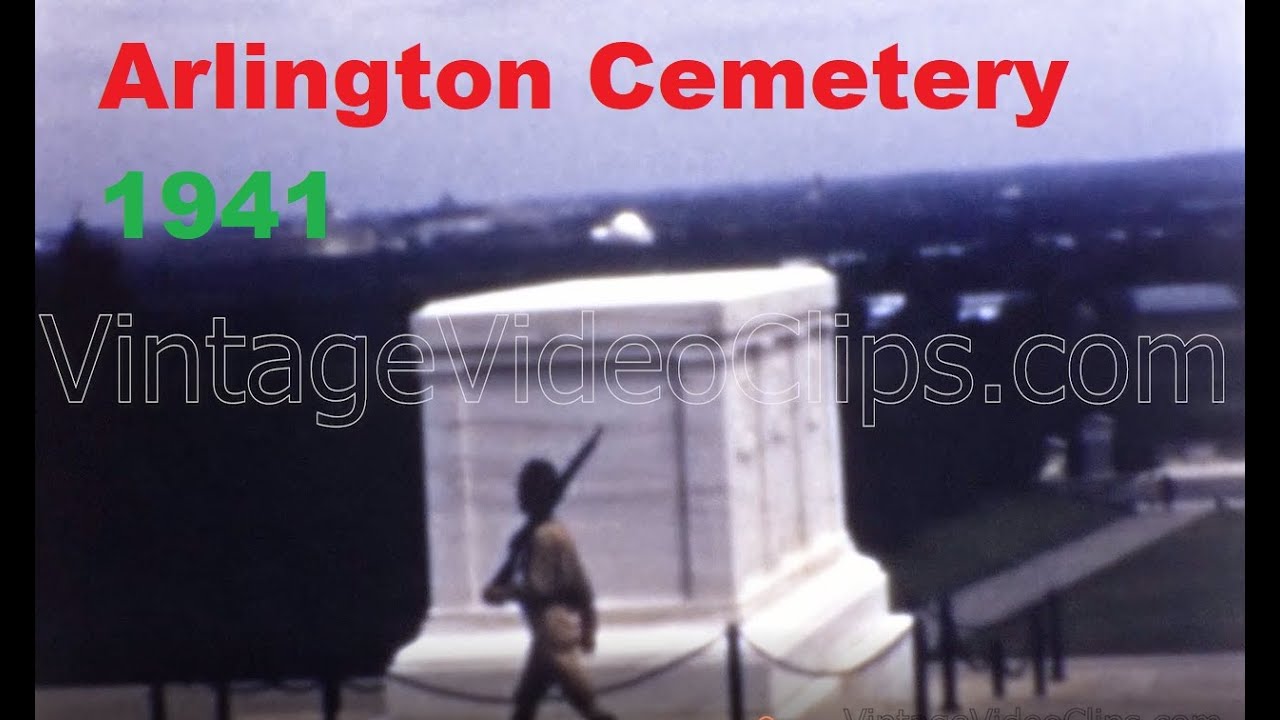 1941 Arlington National Cemetery - Rare Footage In Color