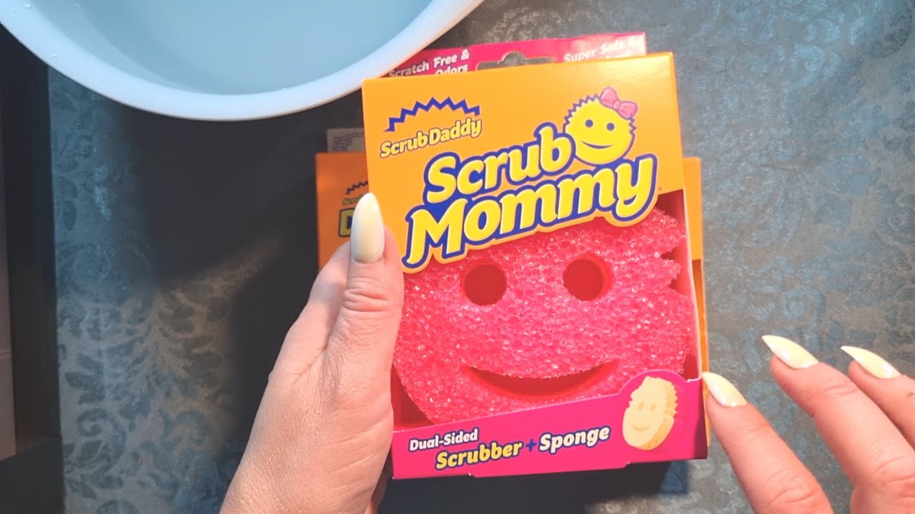 🌼ASMR sponge🌼scrub daddy🌼scrub mommy🌼damp duster🌼