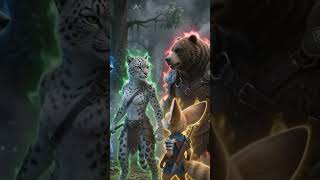 Beast Spirit Chronicles Ep. 1: Four Warriors. One Enemy. ⚡🔥#anime #cartoon #ai #shortfilm #viral