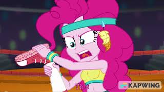 Spongebob Squarepants: Fluttershy and Pinkie Pie wrestle (The Fry Cook Games) Resimi