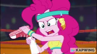Spongebob Squarepants: Fluttershy and Pinkie Pie wrestle (The Fry Cook Games)