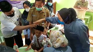 Launching Vaksinasi Covid-19 Murid Madrasah Ibtidaiyah Salafiyah Kebarongan - Kemranjen