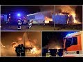 ++ GROSSBRAND ++ [FLF Flughafenfeuerwehr schießt 17.000 Liter Wasser in die Flammen] - [E]