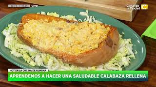 ¡Calabaza rellena terminada!