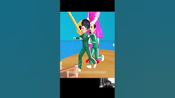 Scary Teacher 3D vs Squid Game Trying Jump Rope over Wooden Bridge Challenge #shorts