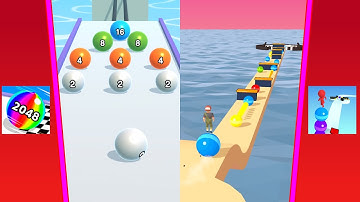 Ball Run 2048 Vs Stack Rider all levels android iOS gameplay walkthrough 4K Nr 86