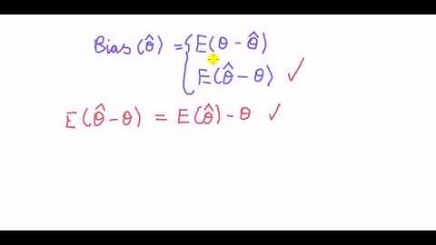 Mistakes students make in defining bias of an estimator
