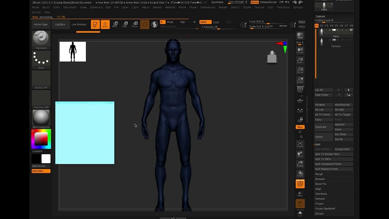 how to lower poly count in zbrush