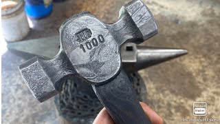 Forging hammer 1000! hammer eye plug Damascus