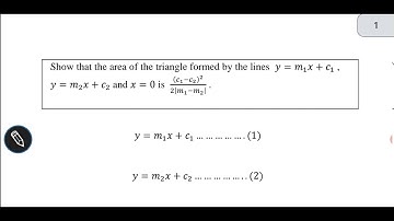 area triangle straight lines