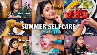 Sunmer SELFCARE Routine| Skincare, Haircare, detan‍ #selfcare #summer #skincare #haircare