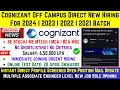 Cognizant new freshers hiring  direct test 20 april onwards  off campus drive for 20212024 batch