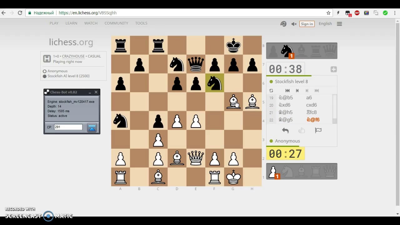 lichess.org on X: On Lichess, you can analyze Crazyhouse and all other  variants with Stockfish!   /  X