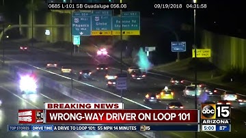 Wrong-way driver on Loop 101 seen on video, taken into custody in Tempe