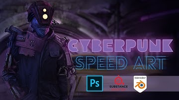 Creating a CYBERPUNK STREET scene in Blender and Photoshop