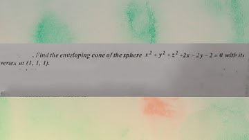 Cone Part 8/ Problem on Enveloping Cone