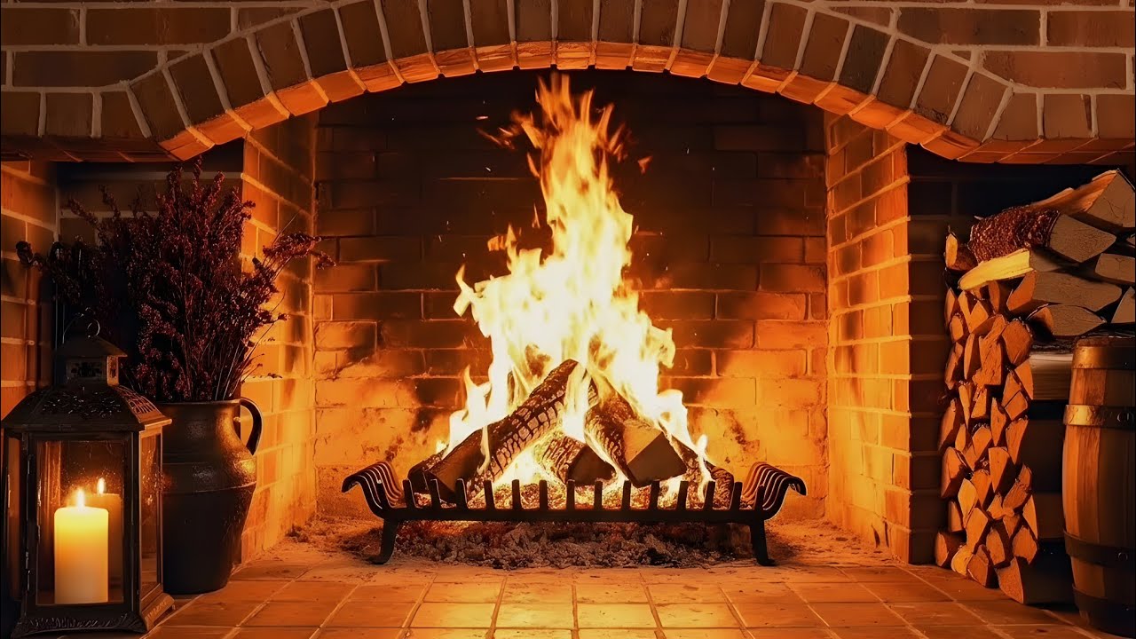 Luxury Fireplace Lounge 🔥 Soft Crackling Fire for a Warm Cozy Night