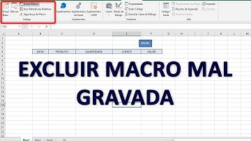 COMO EXCLUIR MACRO MAL GRAVADA em PLANILHA EXCEL