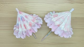 Origami umbrella 折り紙　傘　우산 접기 #origami #papercraft #색종이접기 #종이접기 #折り紙 #折り紙簡単