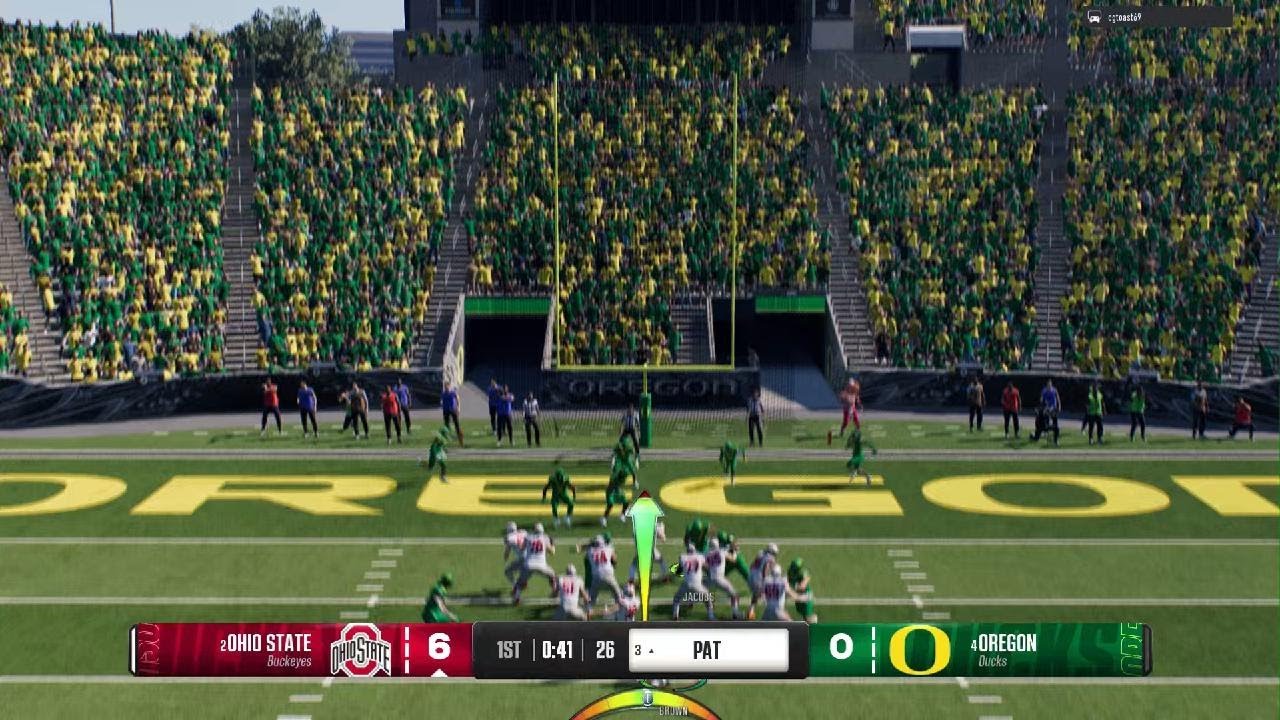 EA SPORTS College Football 25 Ohio state vs Oregon h2h online - YouTube