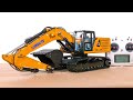 RC HYDRAULIC EXCAVATOR KABOLITE 336 HUINA UNBOXING, TEST!! SCALE 1/16, FULL METAL, 9,1 KG WEIGHT