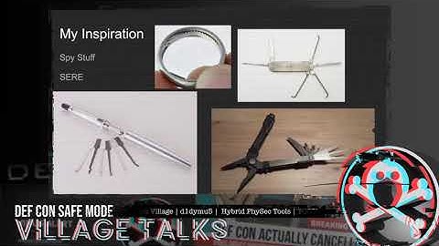 Hybrid PhySec Tools | TOOOL Lock Pick Village | DEF CON Safe Mode