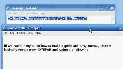Make a simple message box for windows