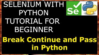 #13 Continue, Break, Pass in Python | Selenium with Python for Beginners Net Worth
