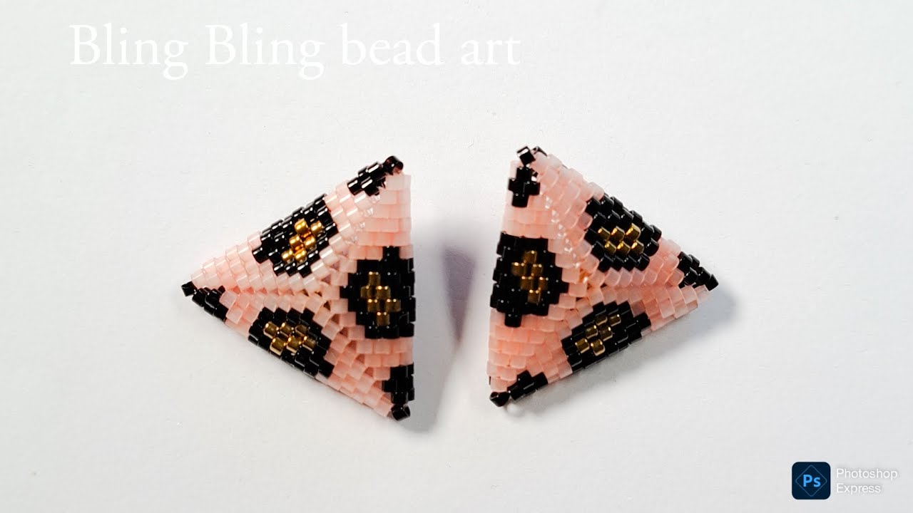 آموزش پایه ای مدل مثلث طرح پلنگی برای گوشواره و پلاک