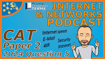 CAT | Internet & Networks | Grade 12 | Paper 2 2024 | Question 5 | Mr Long Computer Terms Podcast