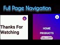 Full Page Navigation . Html and CSS only. #coding #html #css #webdesign