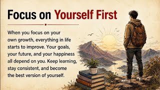 Focus on Yourself First | Stop Comparing Yourself to Others| English Listening practice ✅